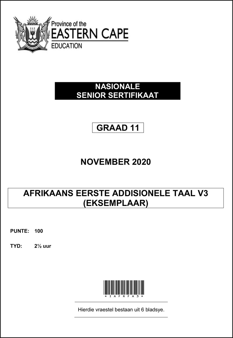 Afr Fal P3 QP Memo Gr11 Nov2020 D