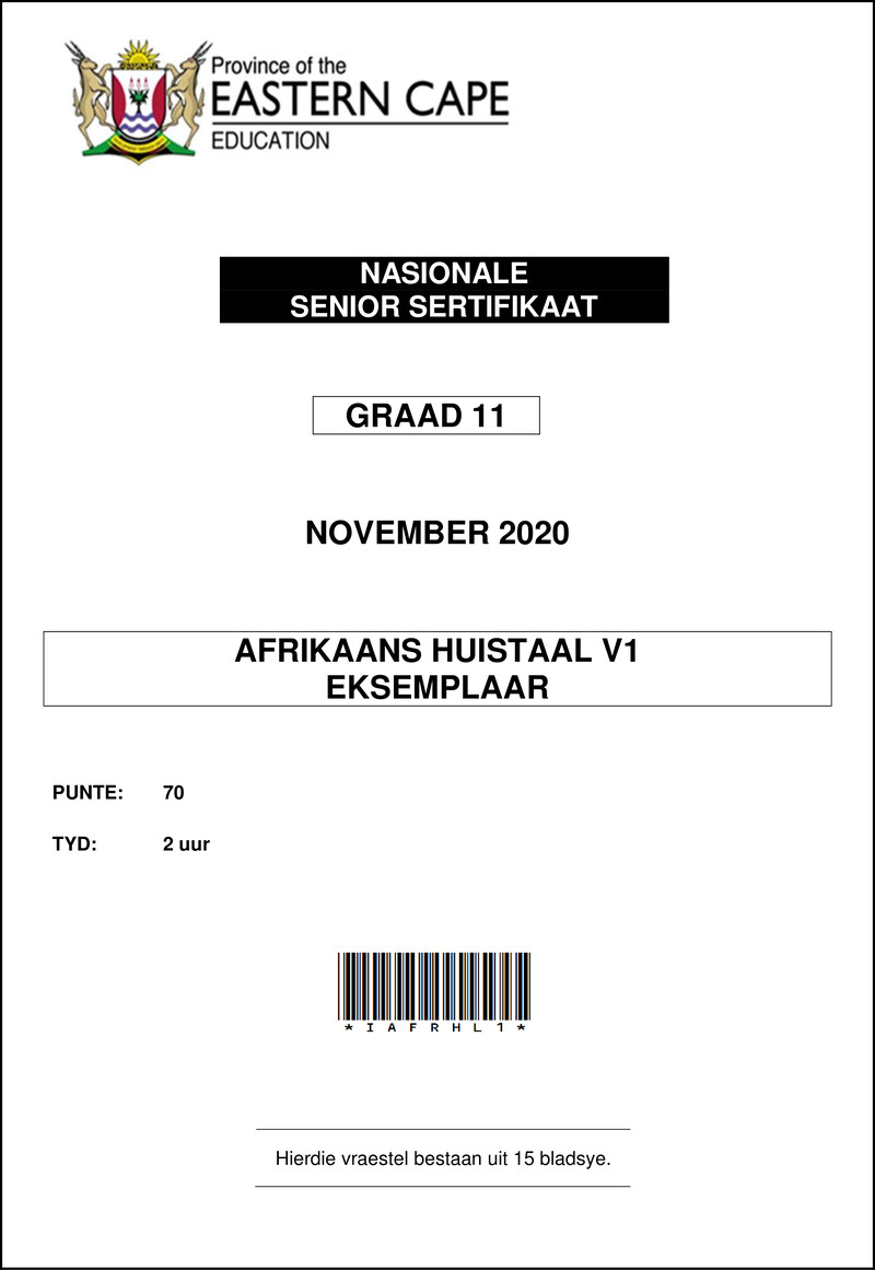 Grade 11 Geskiedenis past paper 2015 – afrhl p1 gr11 qp nov2020