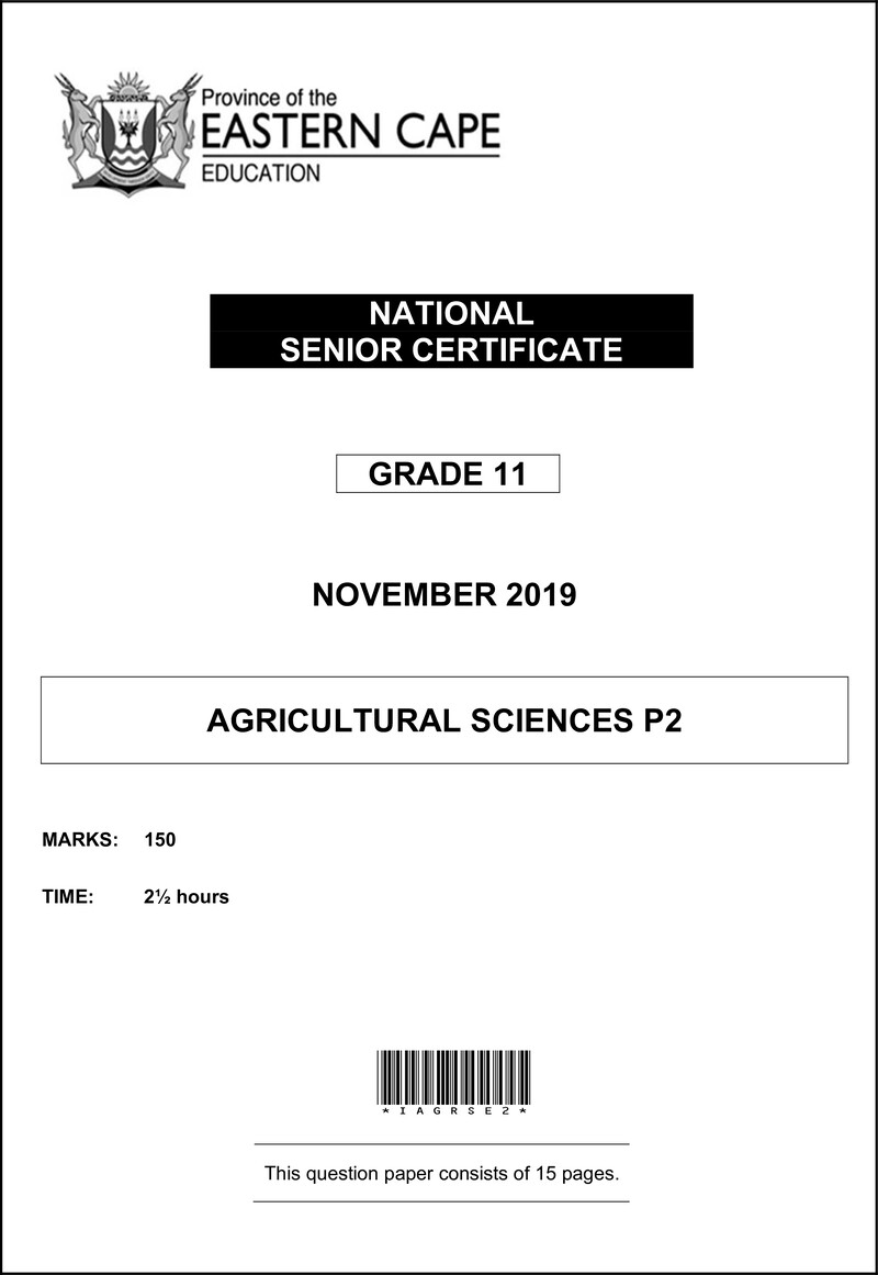 Agr Sciences P2 QP Gr11 Nov 2019 Eng D