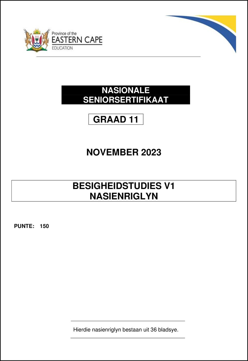 Grade 11 Business Studies past paper 2023 – business studies p1 gr11 memo sept2022 afr