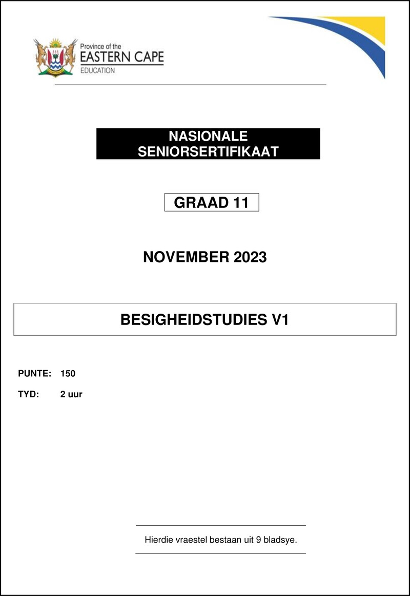 Business Studies P1 Gr11 QP Nov2023 Afr