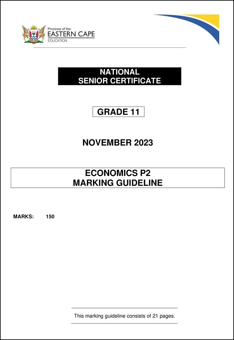 Economic P2 Gr11 Memo Nov2023 Eng