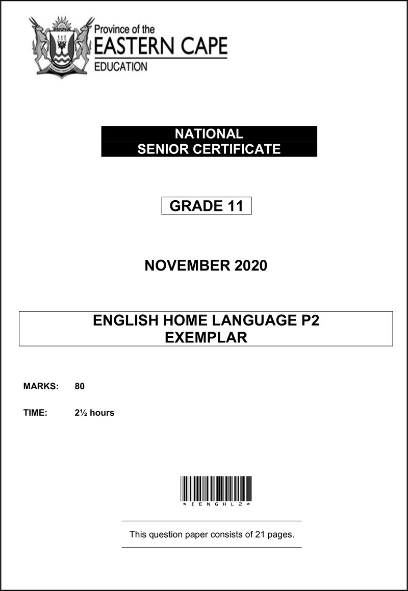 Enghl P2 Gr11 QP Memo Nov2020 D