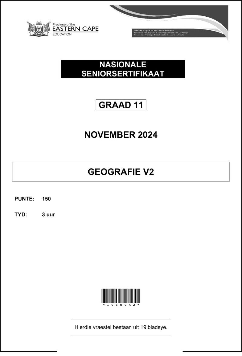 Geography P2 Gr11 QP Nov2024 Afr Dd