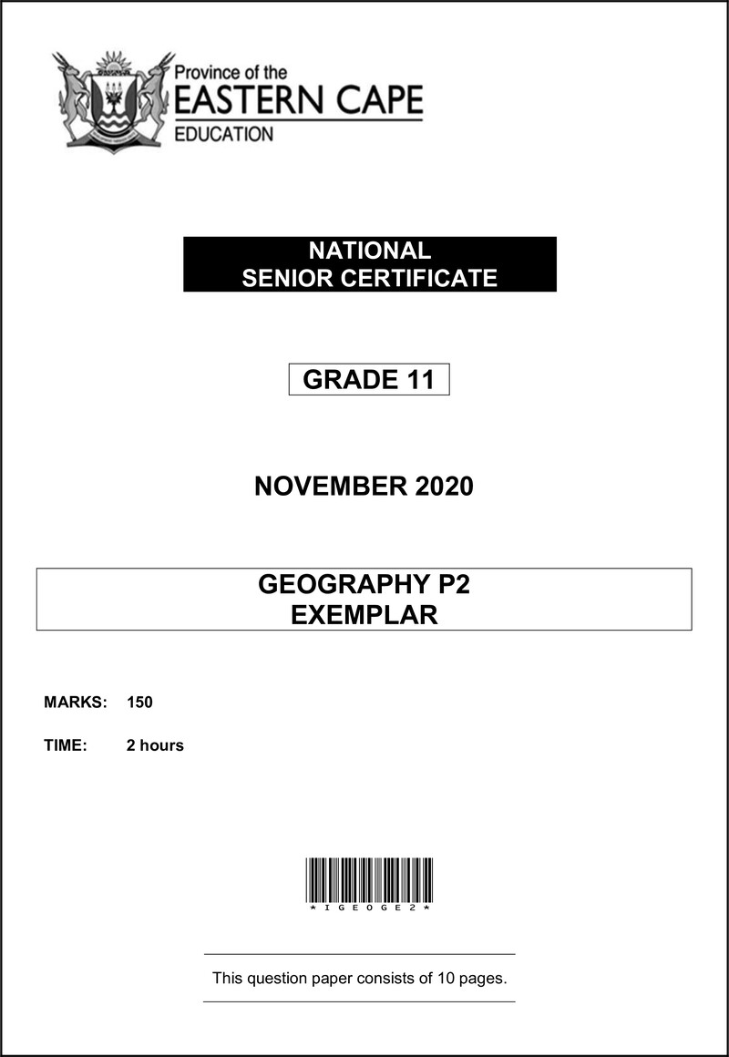 Geography P2 QP Annex Memo Gr11 Nov2020 Eng A