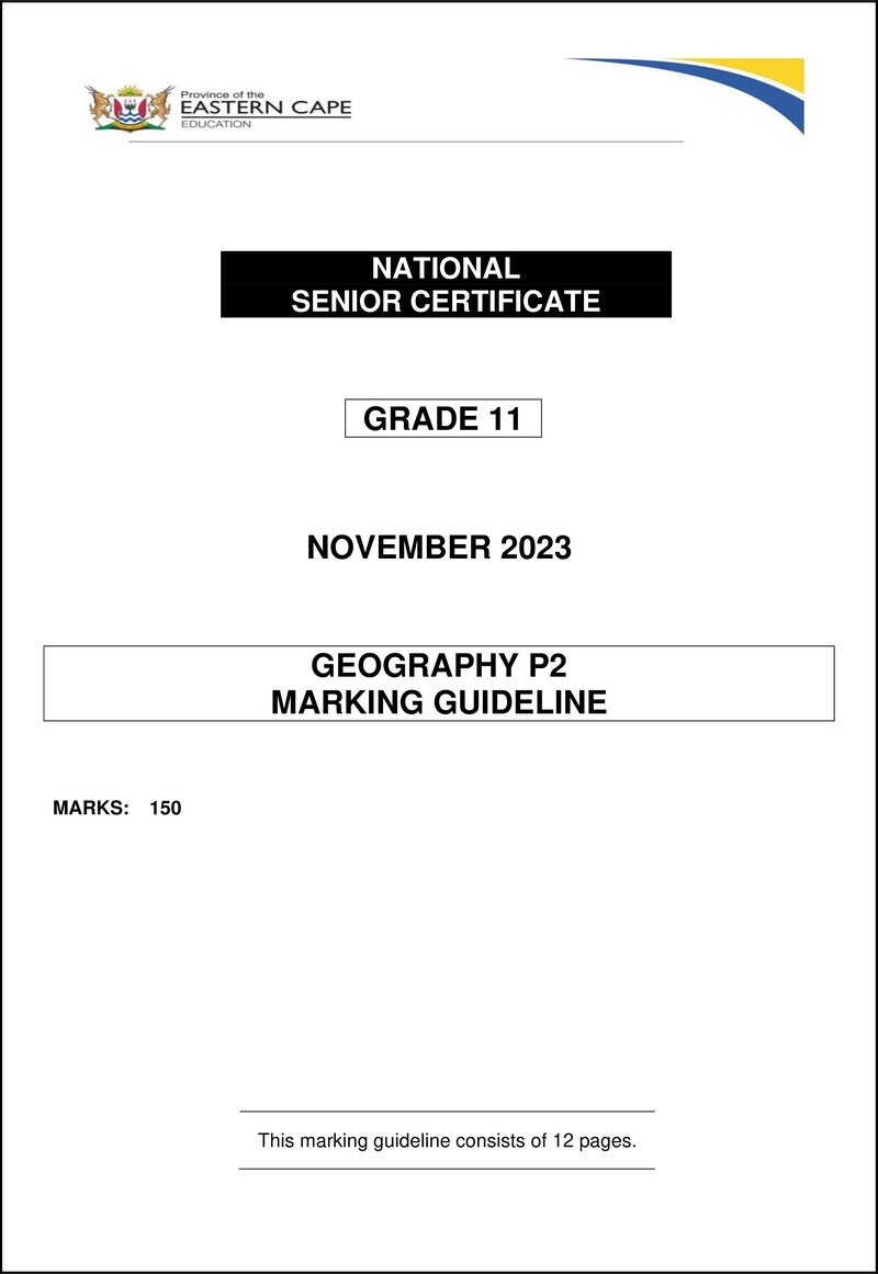 Geograpy P2 Gr11 Memo Nov2023 Eng 1