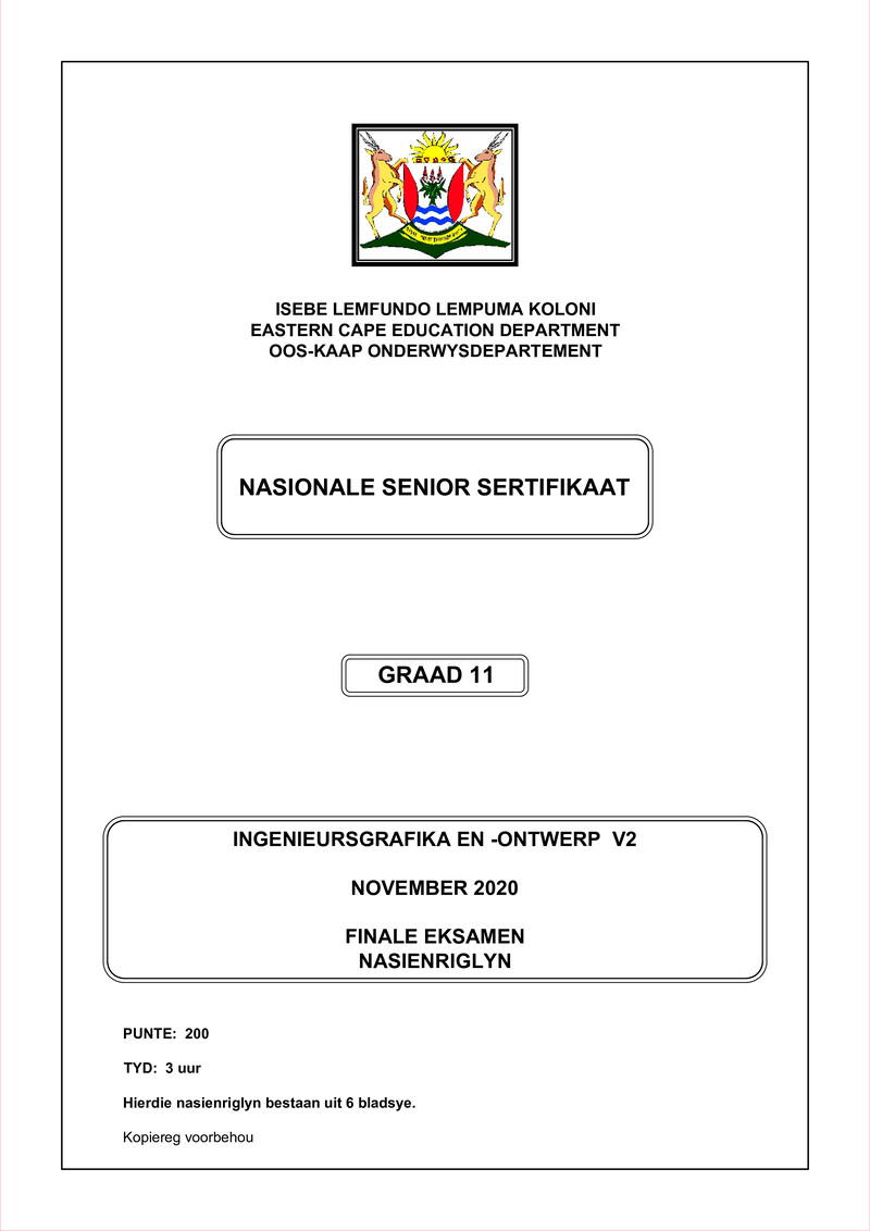 Grade 11 Ontwerp past paper 2020 – gr11 igo v2 nov 2020 nasien riglyn