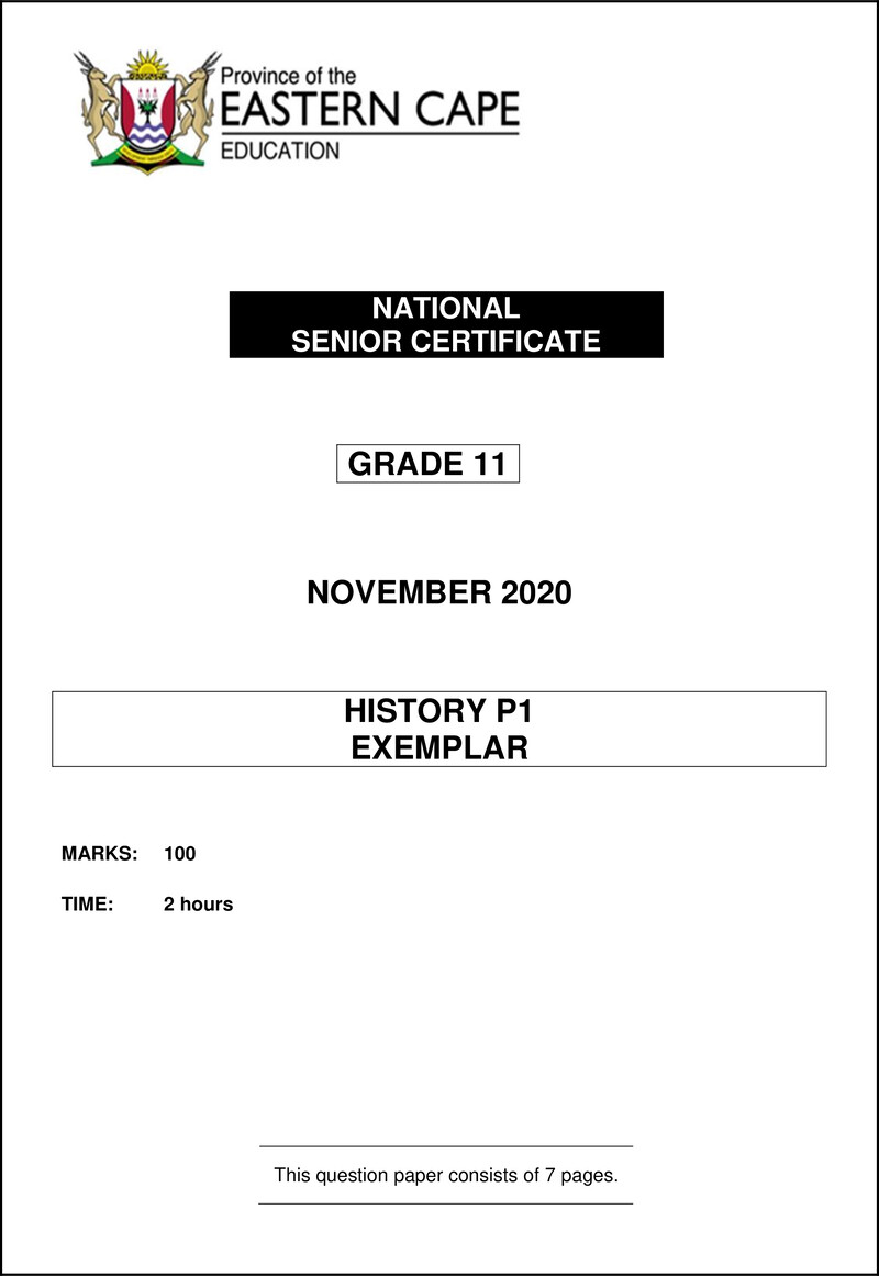 History P1 Gr11 QP Nov2020 Eng