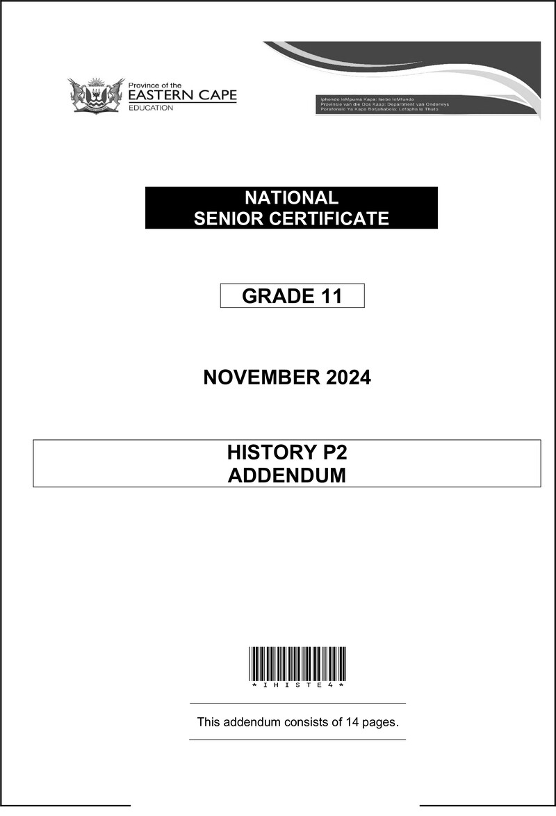 History P2 Add Gr11 Nov 2024 Eng D
