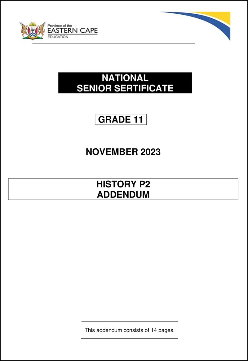 History P2 Gr11 Addendum Nov2023 Eng 1