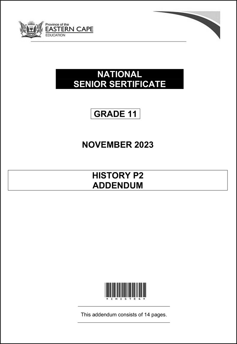 History P2 Gr11 Addendum Nov2023 Eng D 1