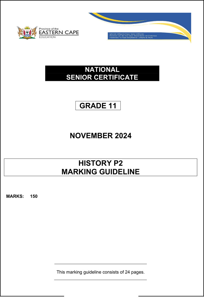 History P2 Memo Gr11 Nov 2024 Eng