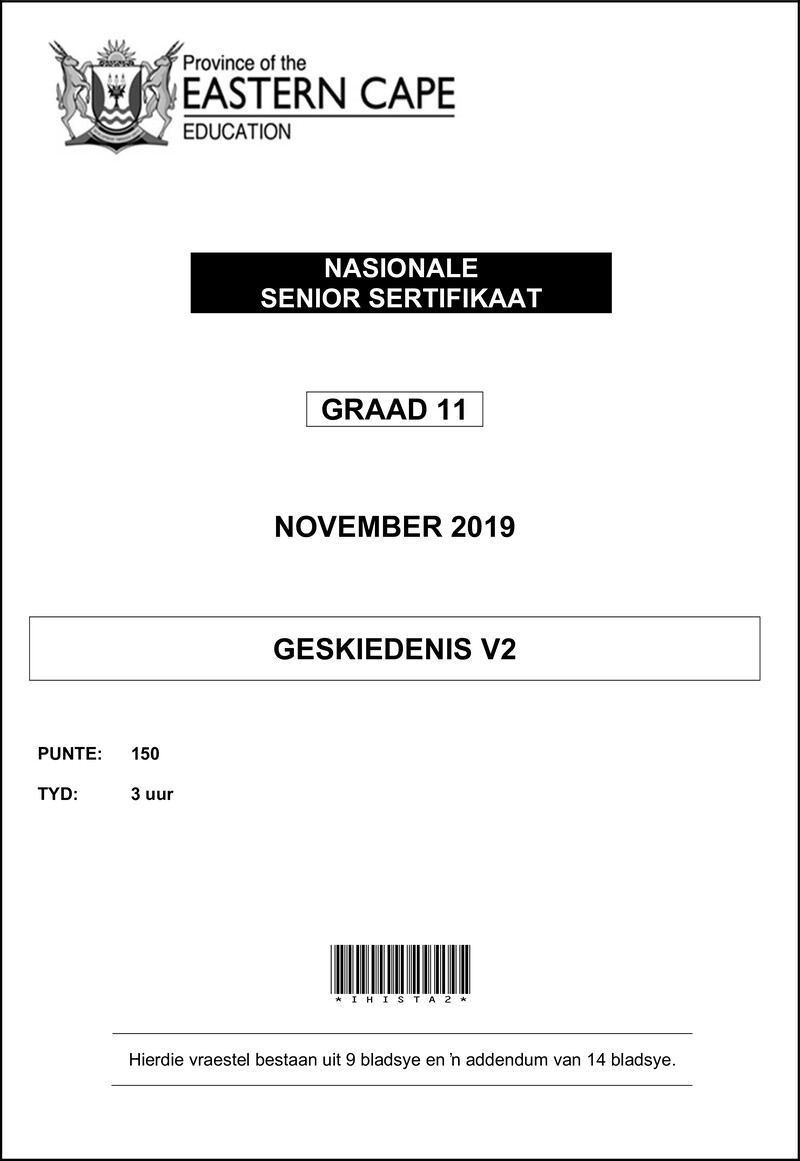 Grade 11 History past paper 2019 – history p2 qp gr11 nov 2019 afr d
