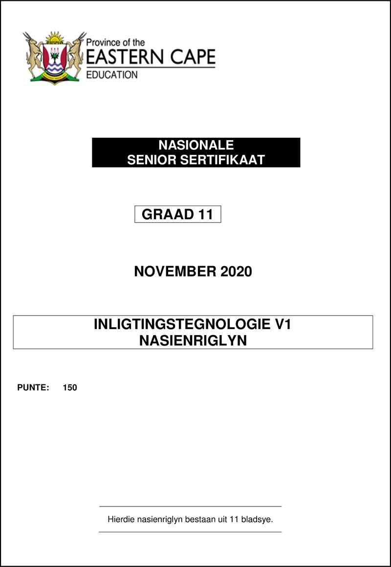 It P1 Memo Gr11 Nov 2020 Afr