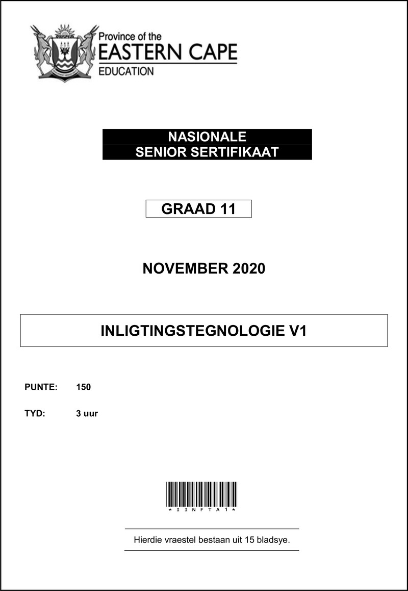 It P1 QP Gr11 Nov2020 Afr D