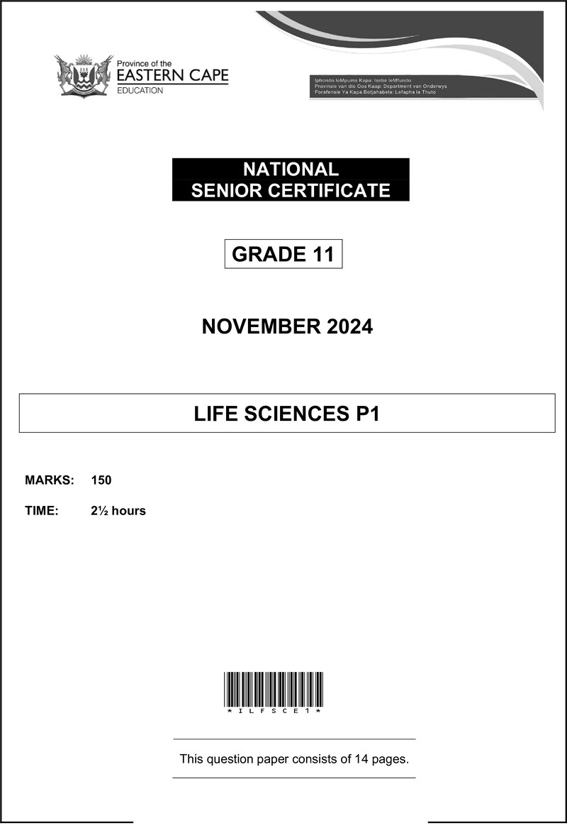 Life Sciences P1 Gr11 QP Nov2024 Eng D