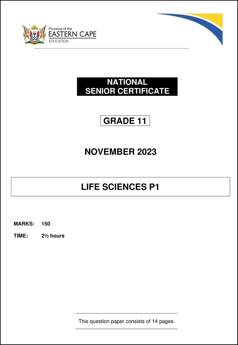 Life Sciences P1 QP Gr11 Nov2023 Eng