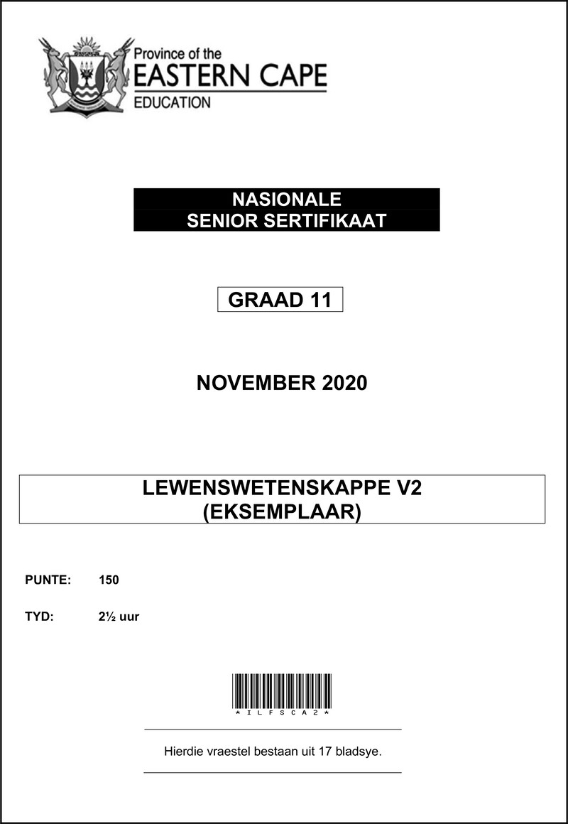 Life Sciences P2 QP Gr11 Nov2020 Afr D