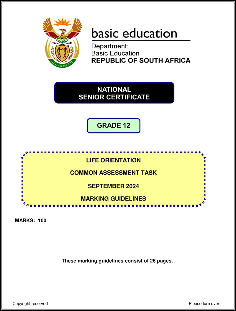 Life Orientation September 2024 Mg Eng Gr12