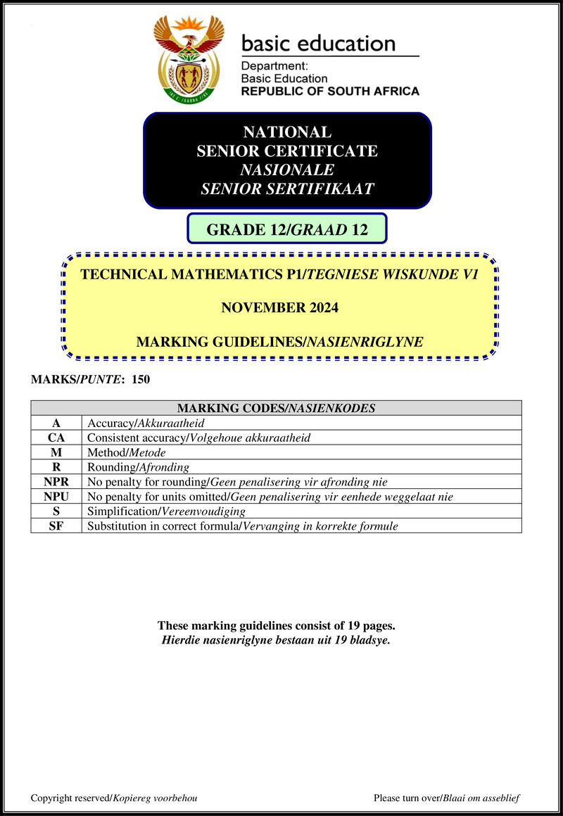 Technical Mathematics P1 Nov 2024 Mg Afr Eng Gr12
