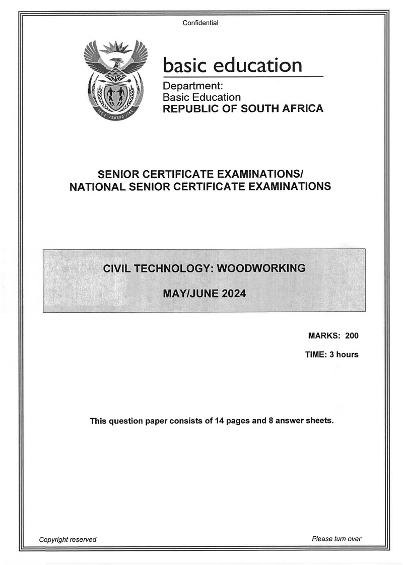 Civil Technology May June 2024 Woodworking Eng Gr12