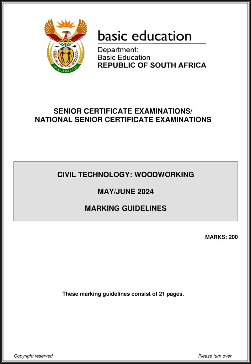 Civil Technology May June 2024 Woodworking Mg Eng Gr12