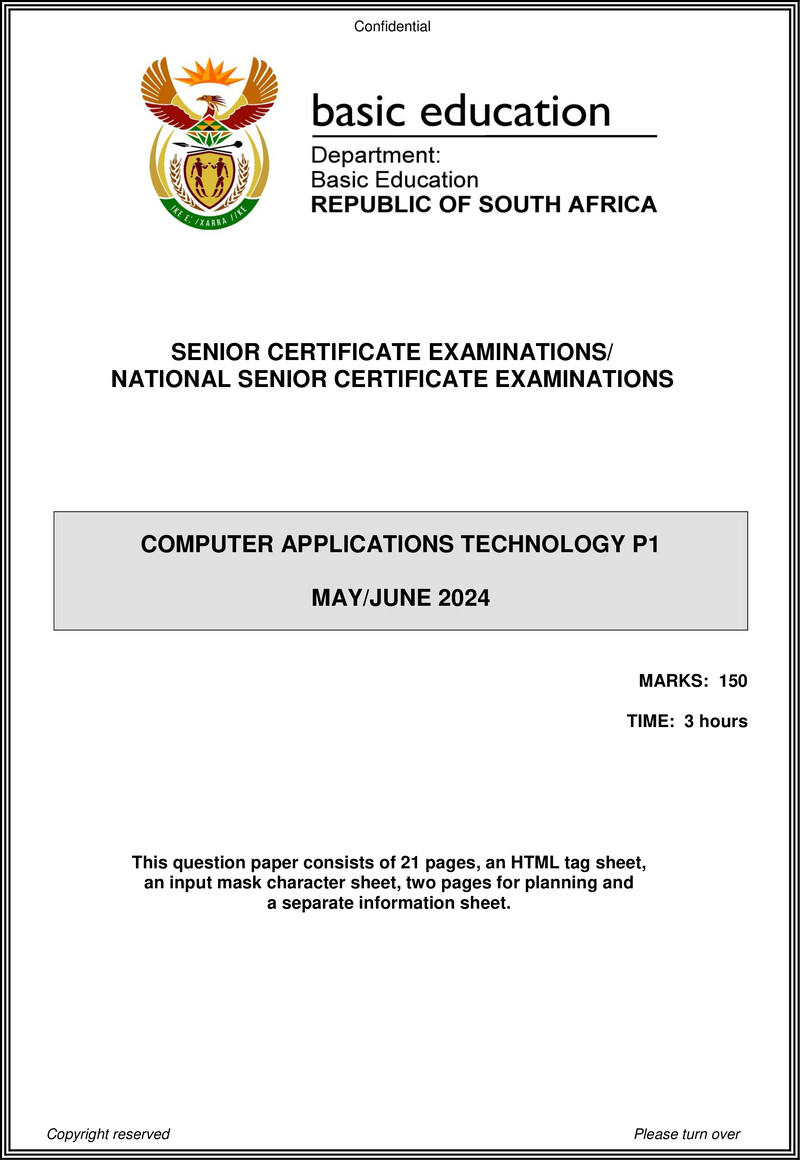 Computer Applications Technology P1 May June 2024 Eng Gr12