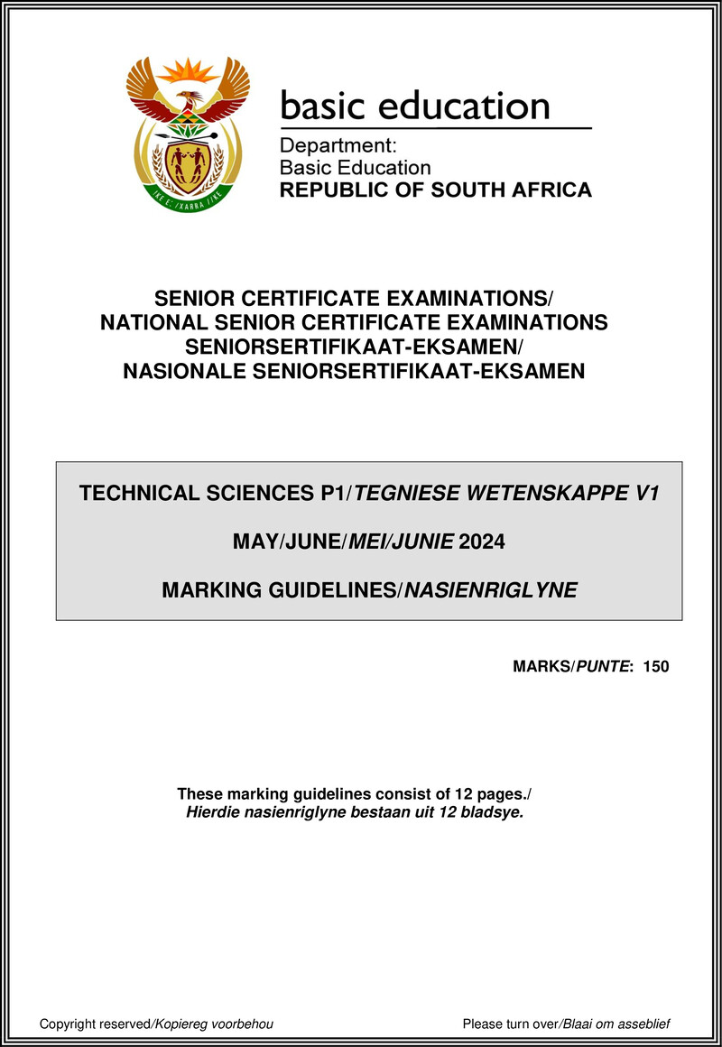 Technical Sciences P1 May June 2024 Mg Eng Afr Gr12