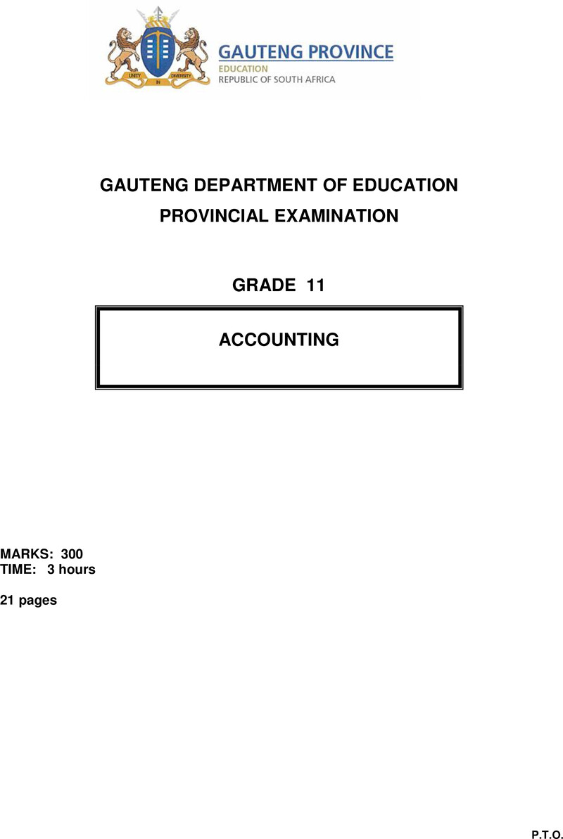 Grade 11 Accounting past paper 2017 – grade 11 provincial exam accounting november 2017 qp