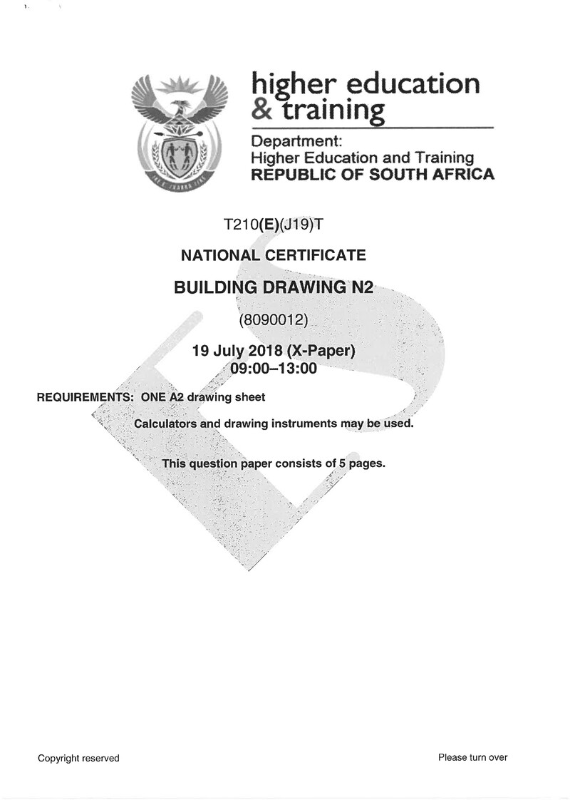 Drawing N2 Exam Paper 2 2018 preview
