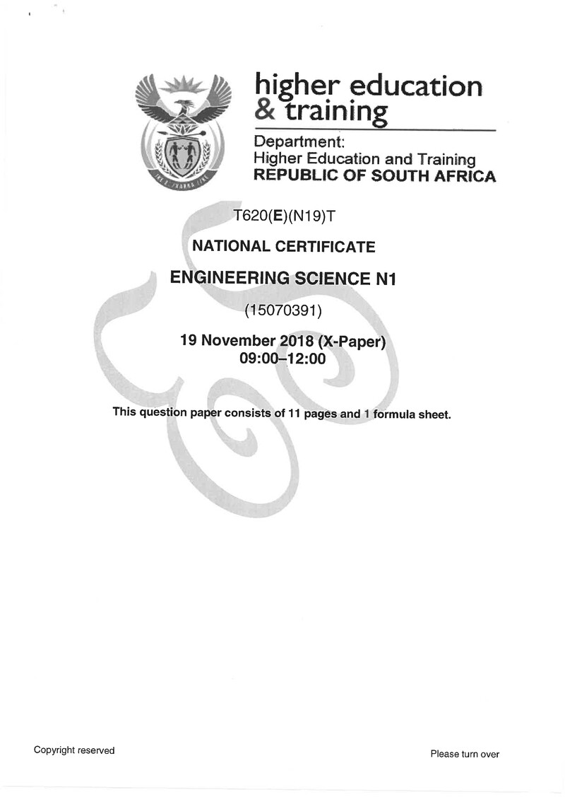 Science N1 Exam Paper 3 2018 preview