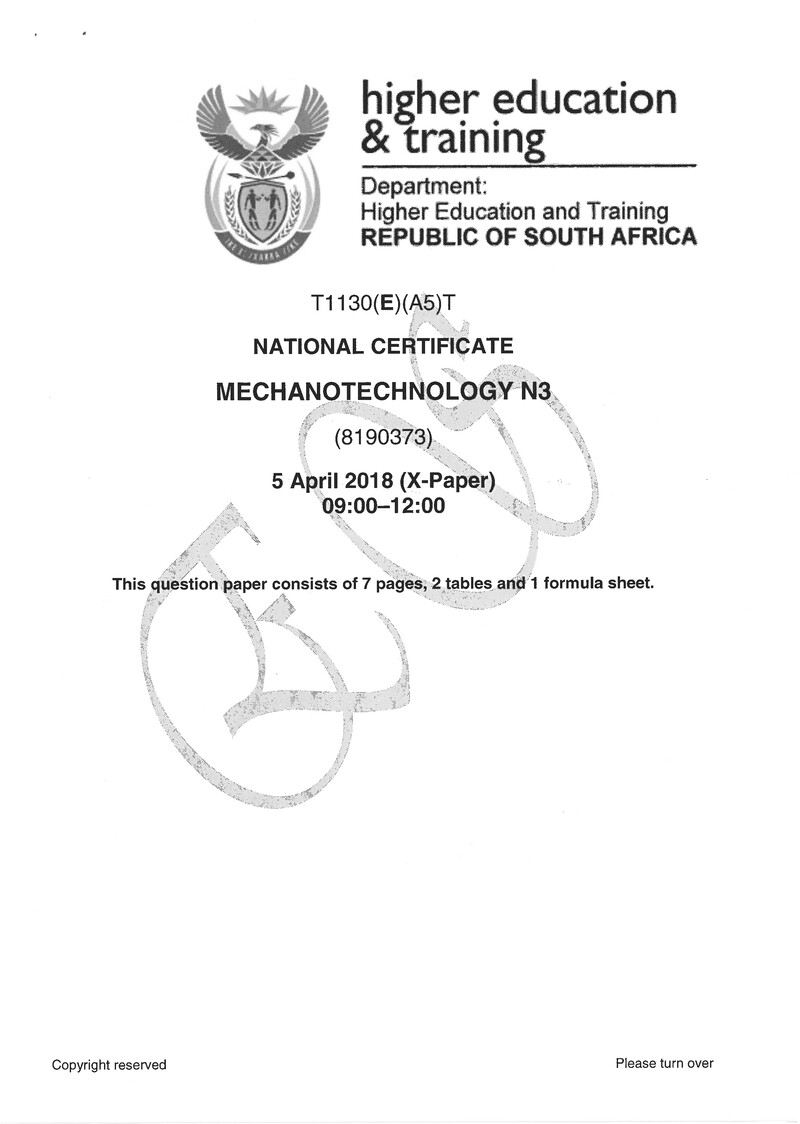 N3 Exam Paper 1 2018 preview