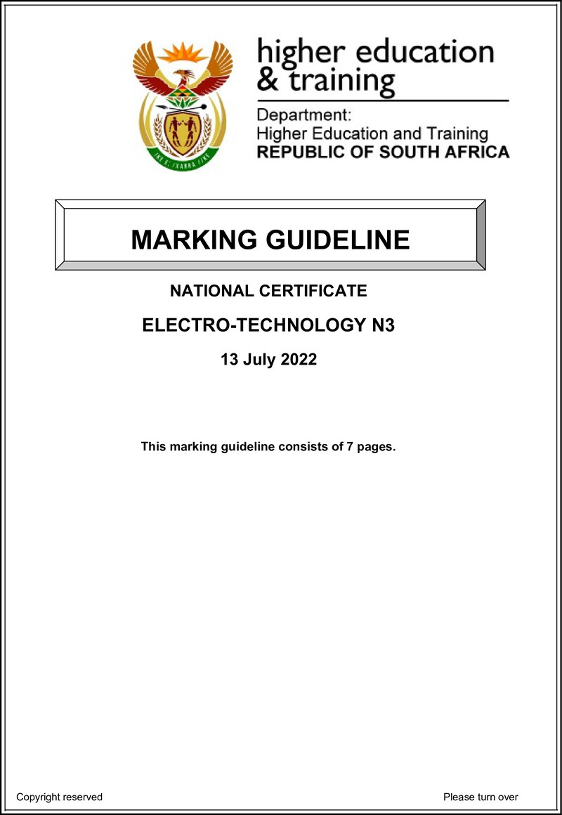 T560 Electro Technology N3 Memo Aug 2022 Sign Off