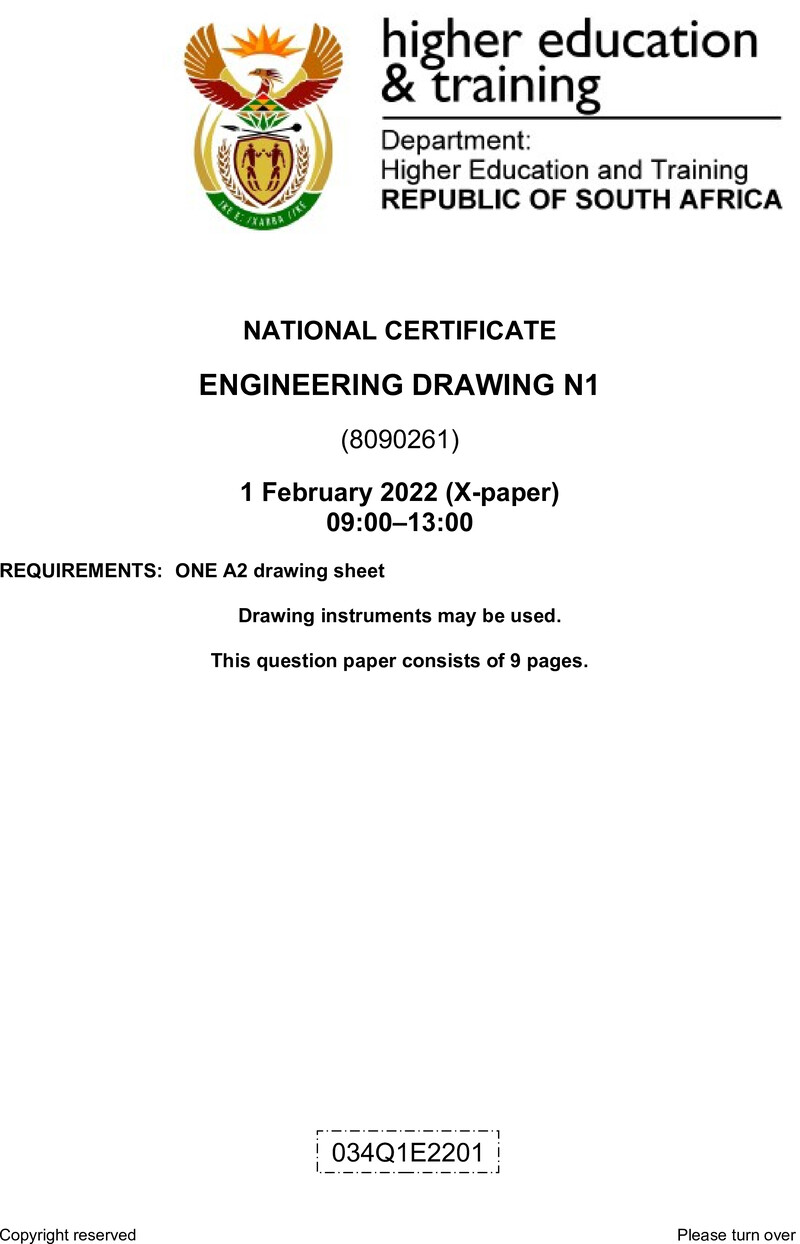 T570 Engineering Drawing N1 QP April 2022 preview