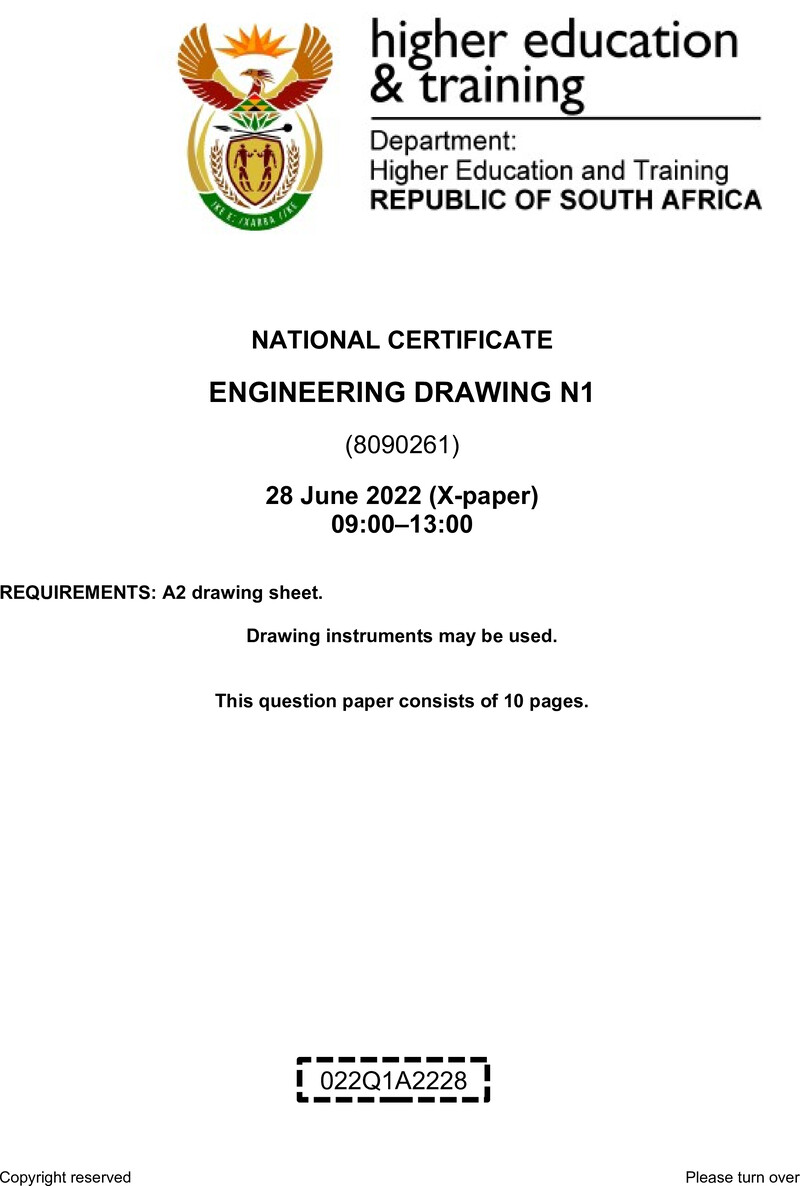 T570 Engineering Drawing N1 QP Aug 2022 preview