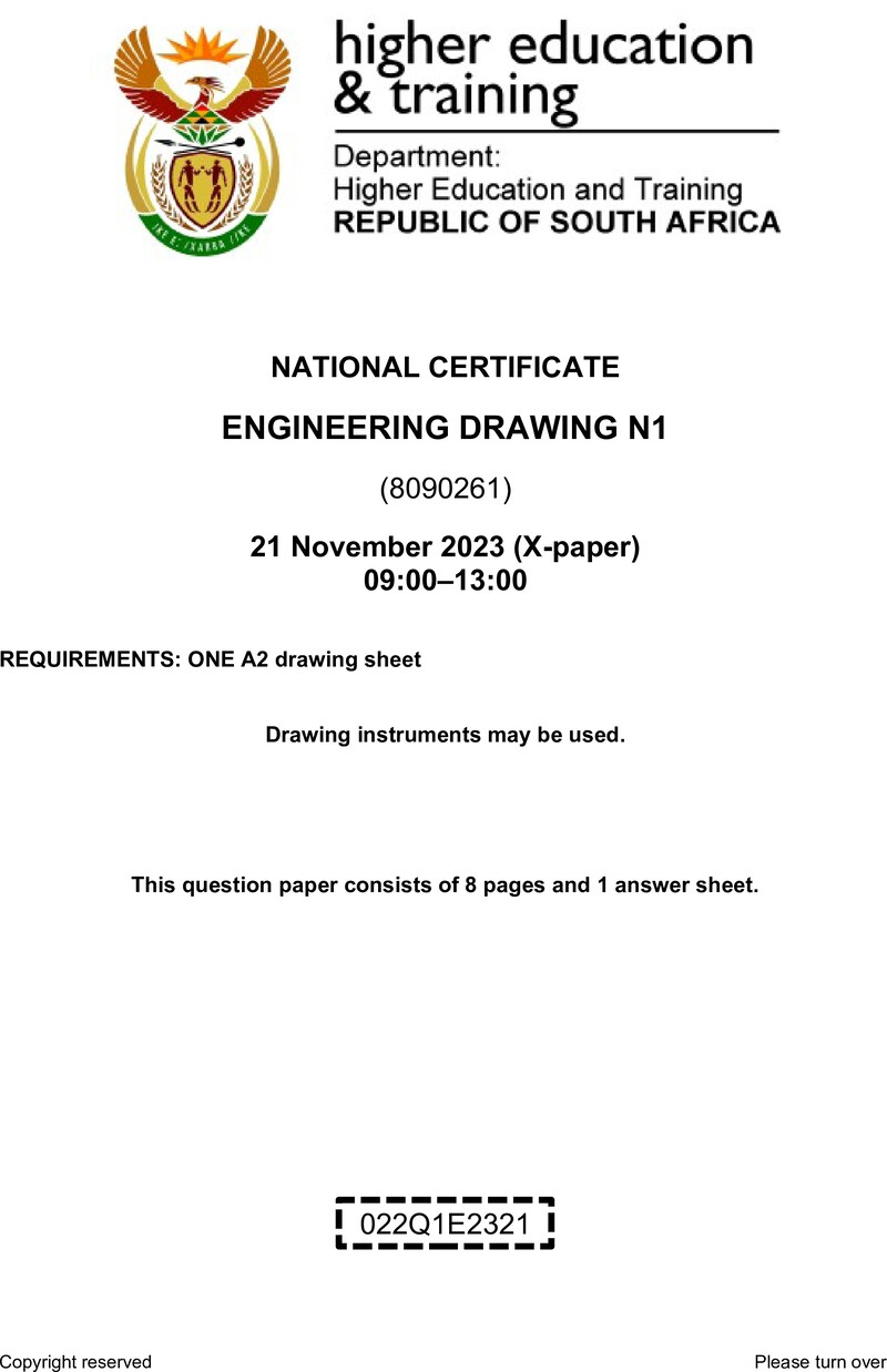 T570 Engineering Drawing N1 QP Nov 2023 Ed