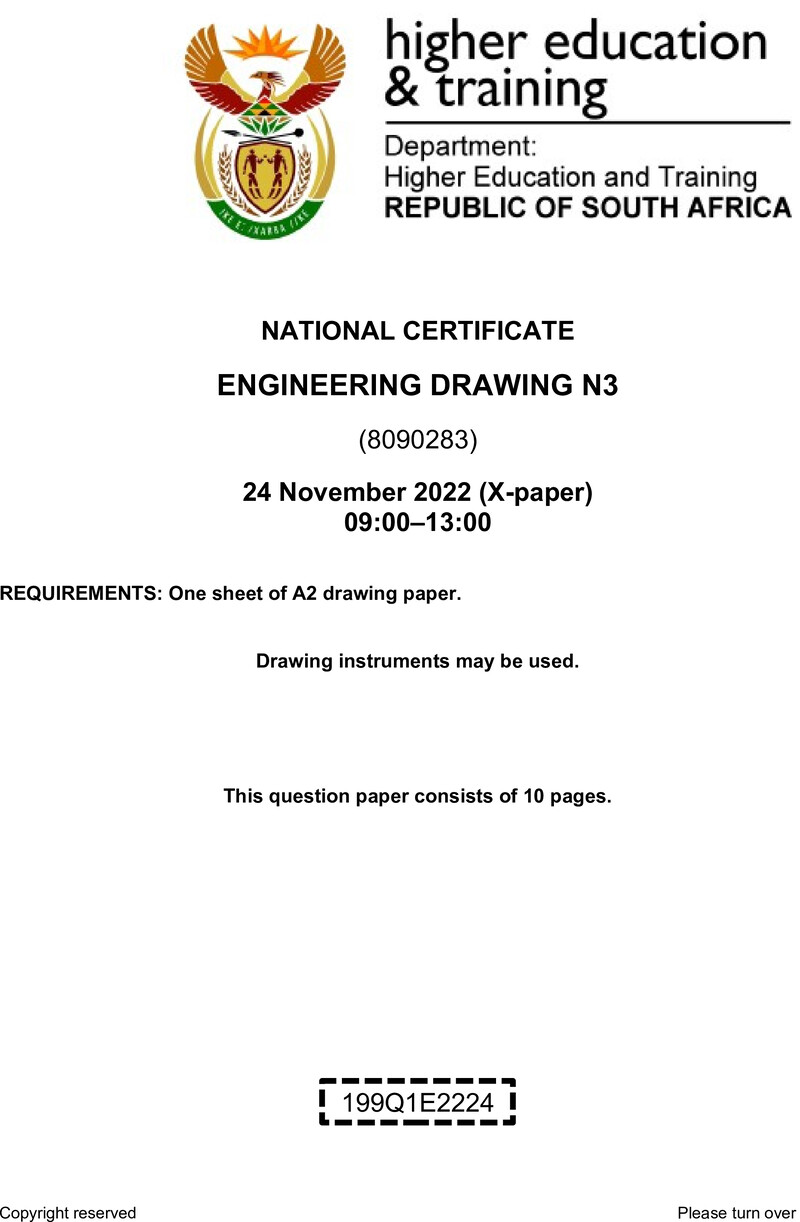 T590 Engineering Drawing N3 QP Nov 2022 Sign Off