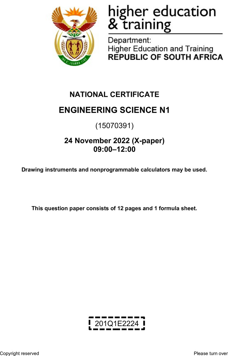T620 Engineering Science N1 QP Nov 2022 preview