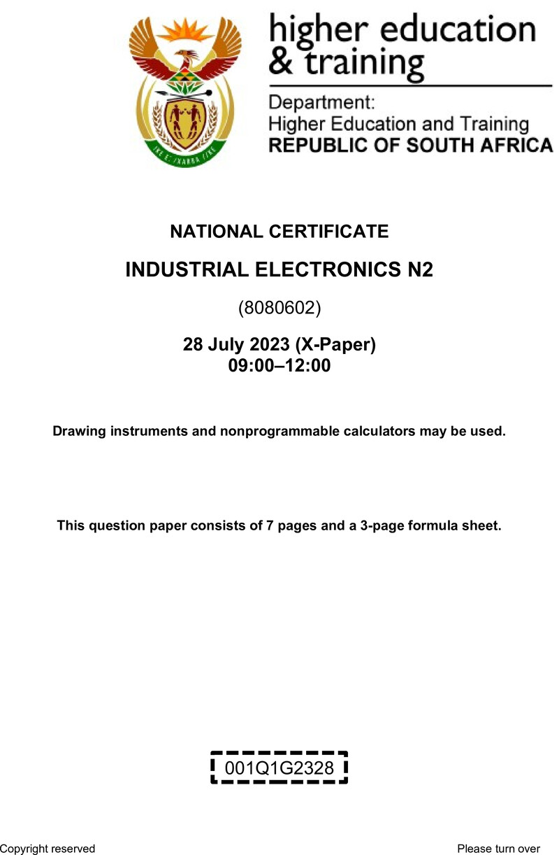 T760 Industrial Electronics N2 QP Aug 2023 Sign Off