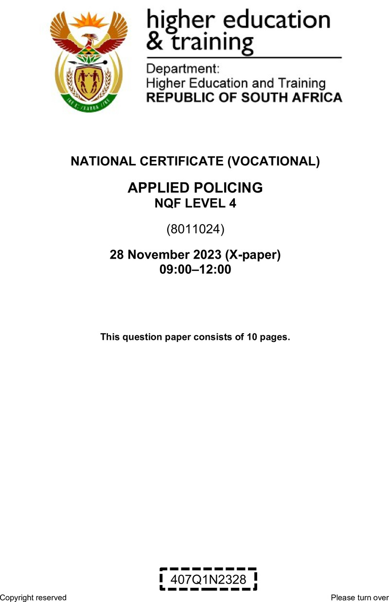 Nc220 Applied Policing L4 QP Nov 2023 Signed Off