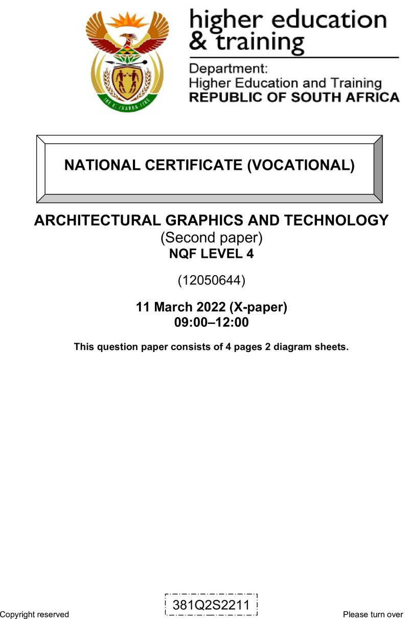 Architectural Graphics And Technology L4 P2 QP Supp Feb 2022 preview