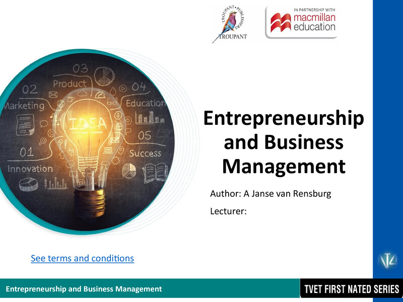 Entrepreneurship And Business Management N4 Module 8 Lg cover