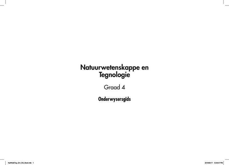 Natwet Teg Onderwysersgids Grade 4