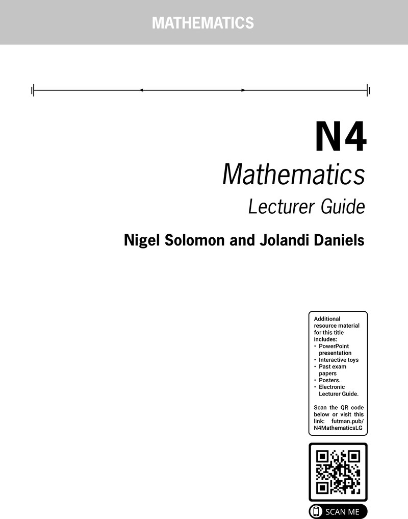 Mathematics Lecturer Guide N4