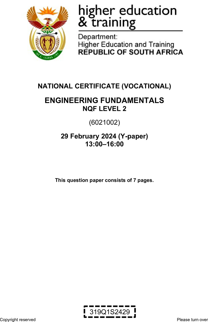 Nc1090 Engineering Fundamentals L2 QP Supp 2024