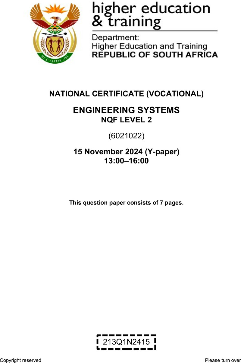Engineering Systems L2 QP Nov 2024 preview