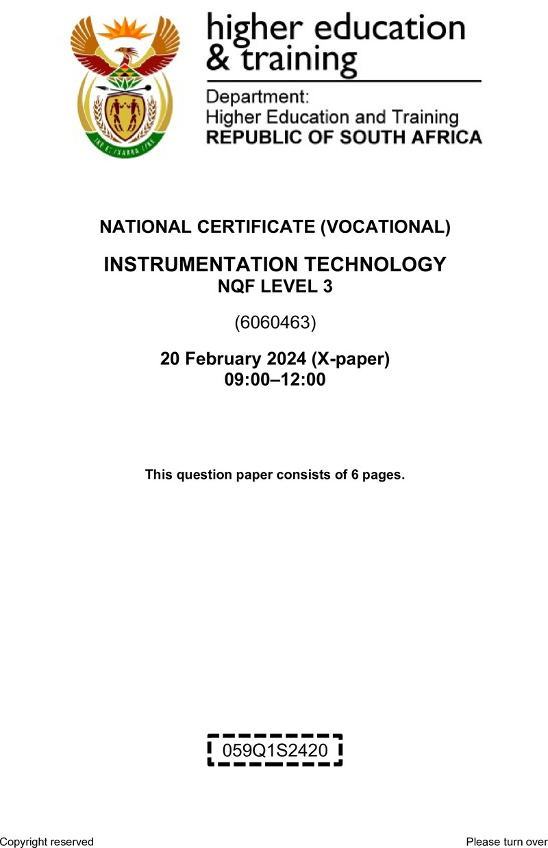 Nc1520 Instrumentation Technology L3 QP Supp 2024