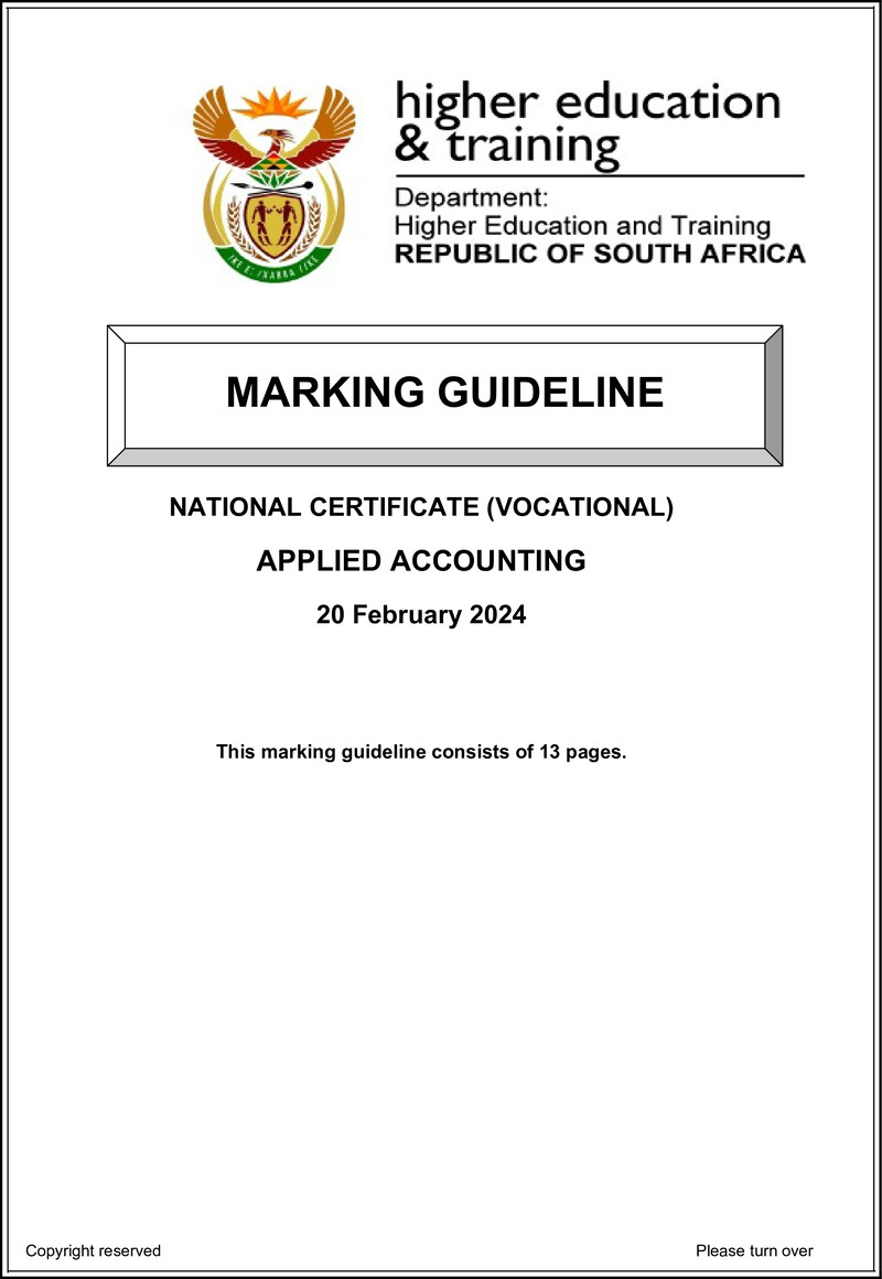 Applied Accounting L3 MEMO Supp 2024 preview