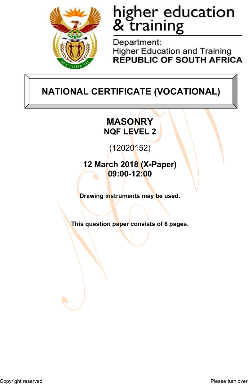 Nc1890 Masonry L2 Supp QP 2018