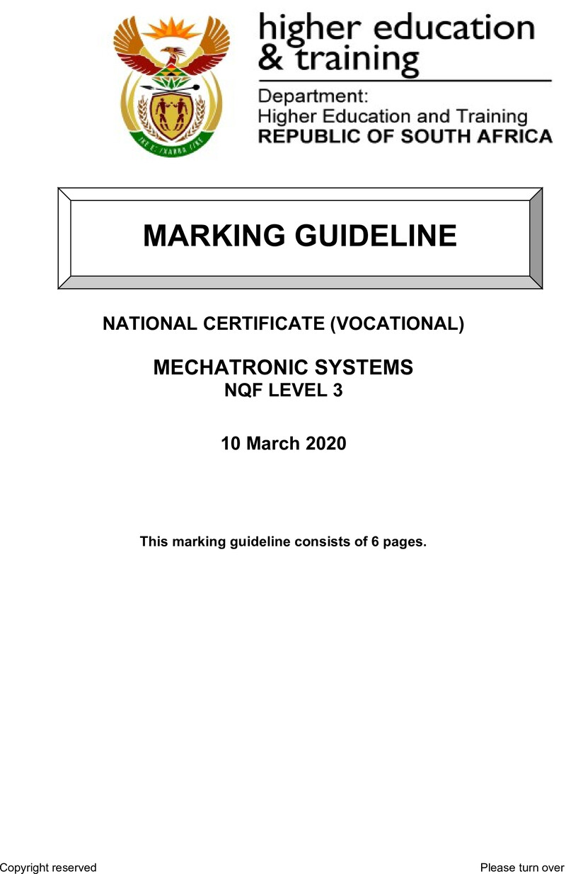 Nc2100 Mechatronic Systems L3 Supp Memo 2020